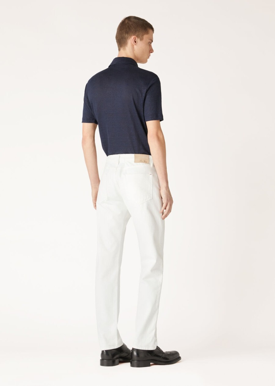 quarona five pocket trousers optical white cotton