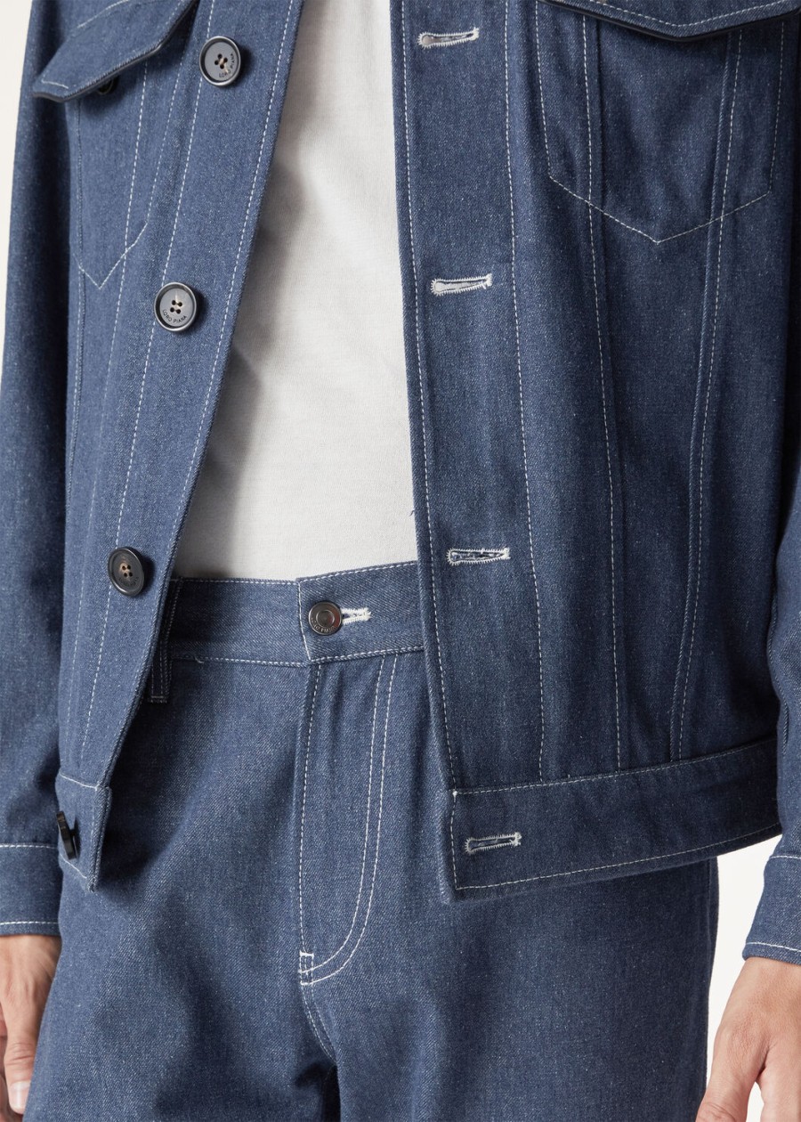 quarona denim flower surge blauwe broek