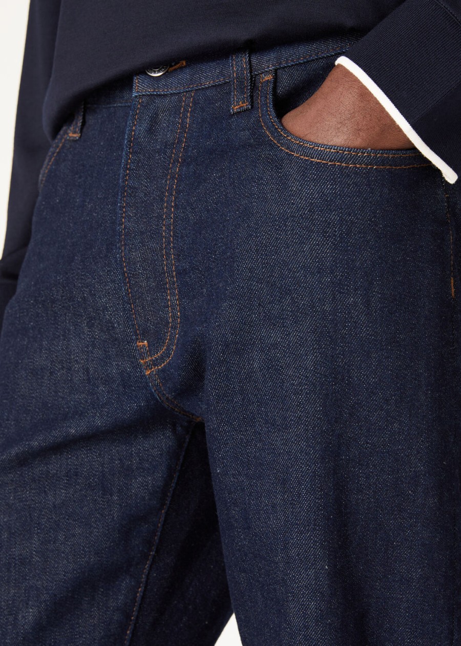 doccio katoenen broek in de kleur dark lagoon