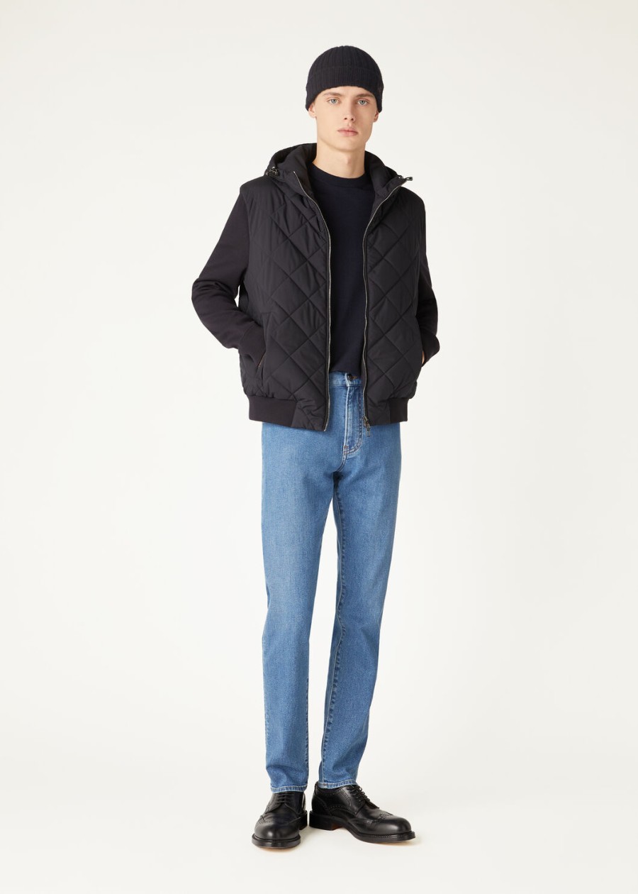 doccio katoenen broek in de kleur light creek