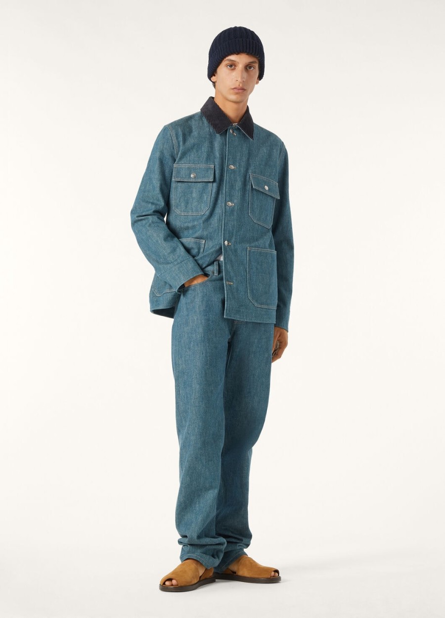 conley blouson austin denim blauw spirulina