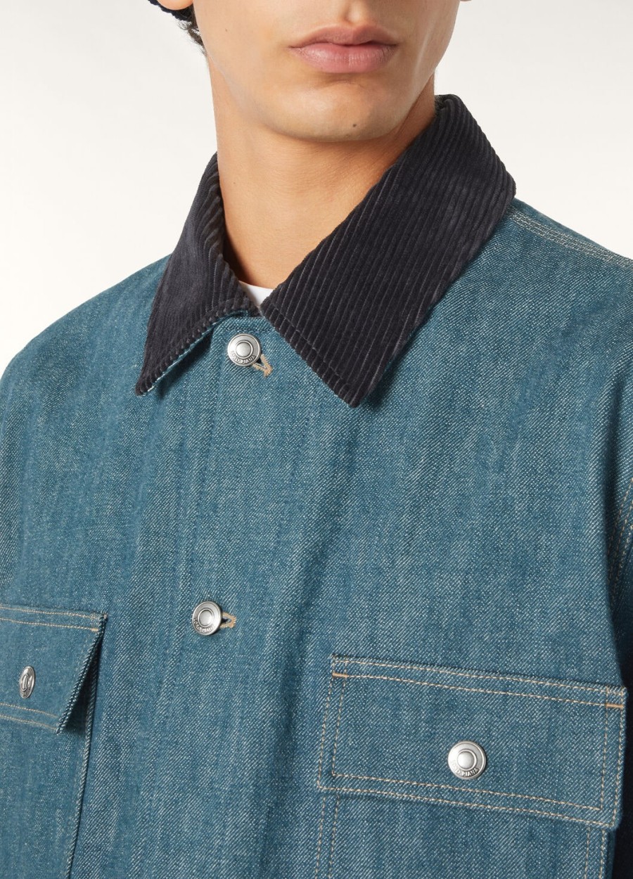 conley blouson austin denim blauw spirulina