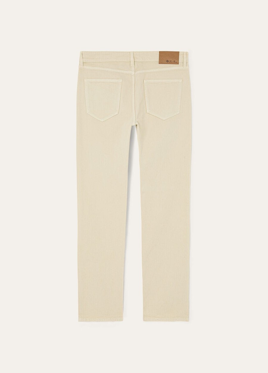 quarona denim katoenen broek arctic wolf