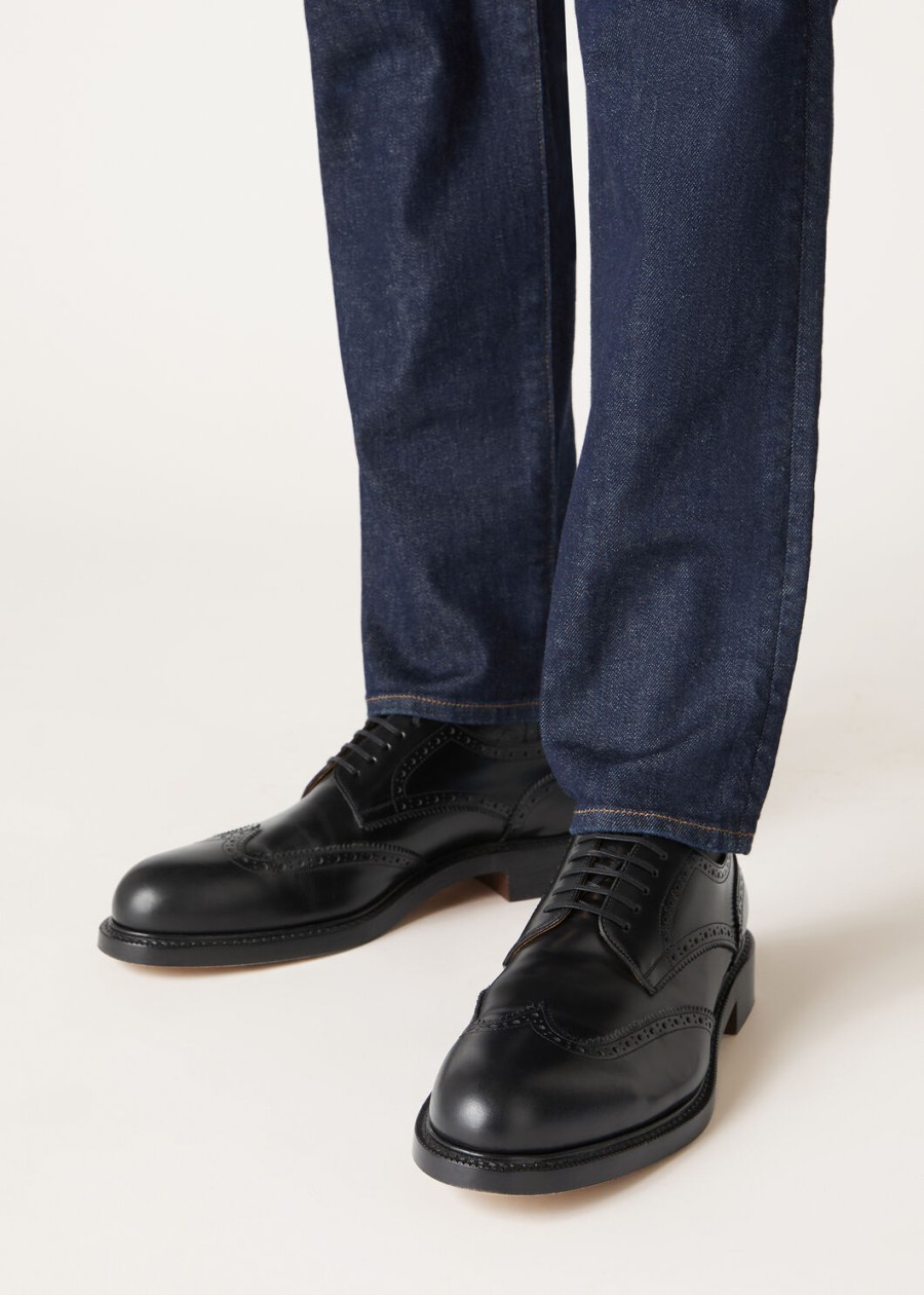oliver walk derby zwart kalfsleer