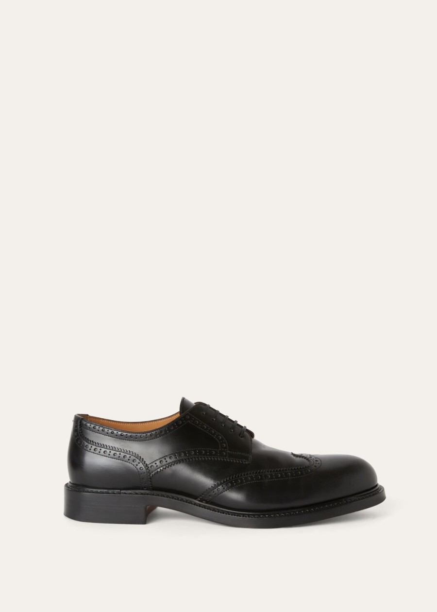 oliver walk derby zwart kalfsleer