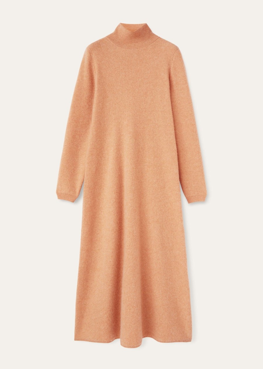 alpe kasjmier jurk pink salt melange