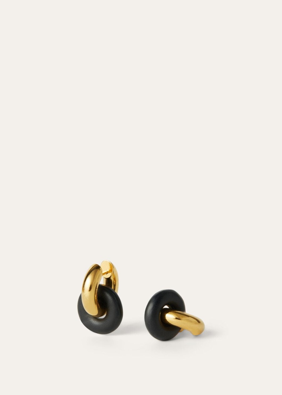 duo oorbellen van zwart messing gouden zon sieraden