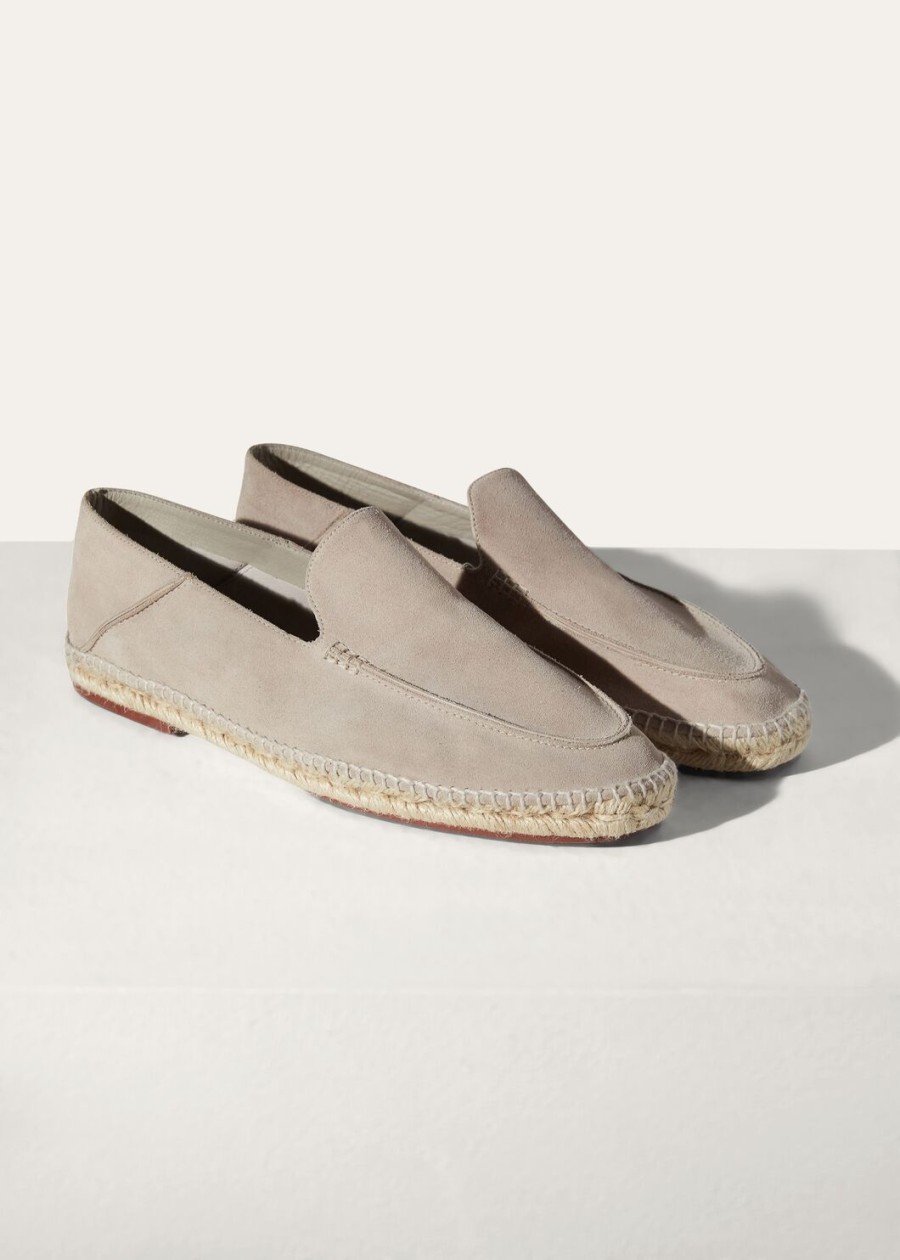seaside walk classic suede espadrilles beige