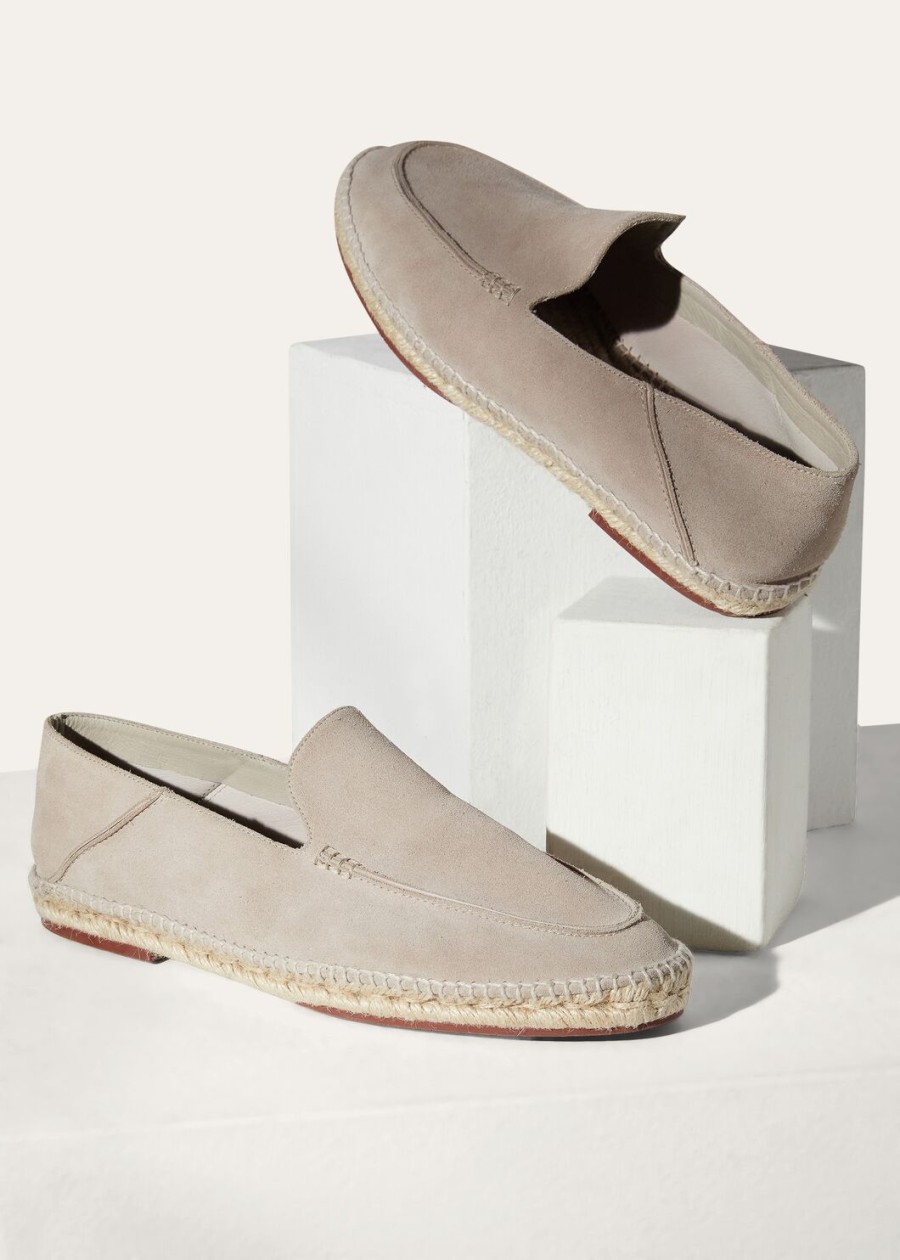 seaside walk classic suede espadrilles beige