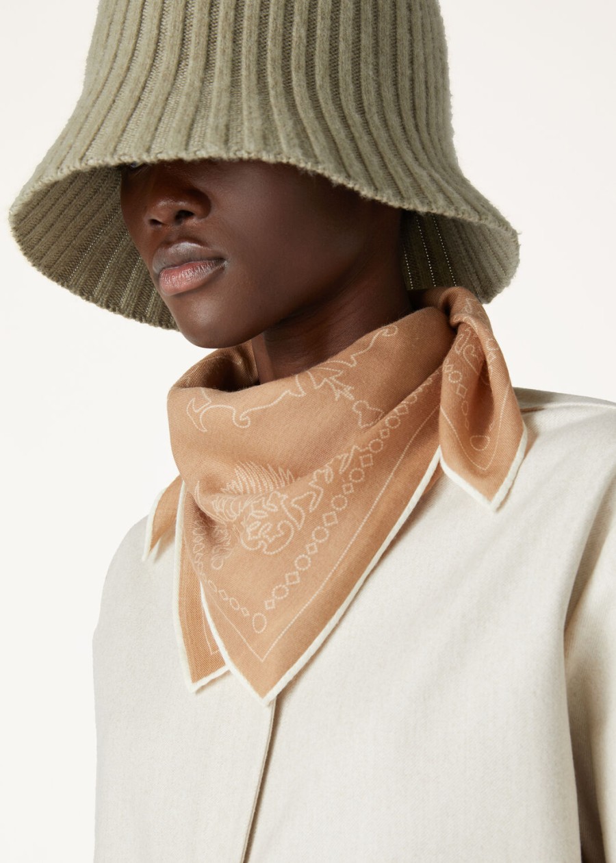cardo foulard wollen sjaal in natuurlijke licht camelwit