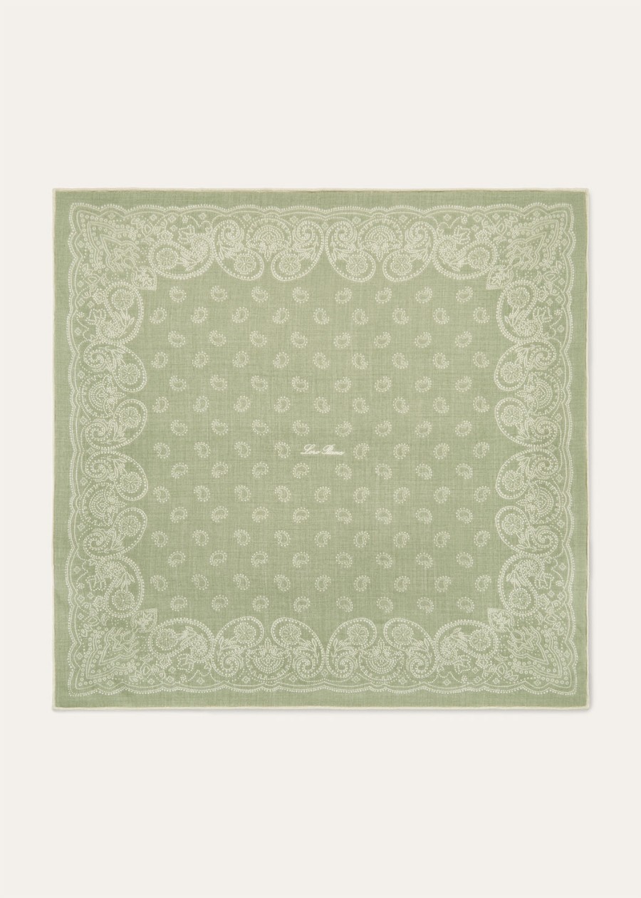 mintgroenewitte wollen foulard bandana
