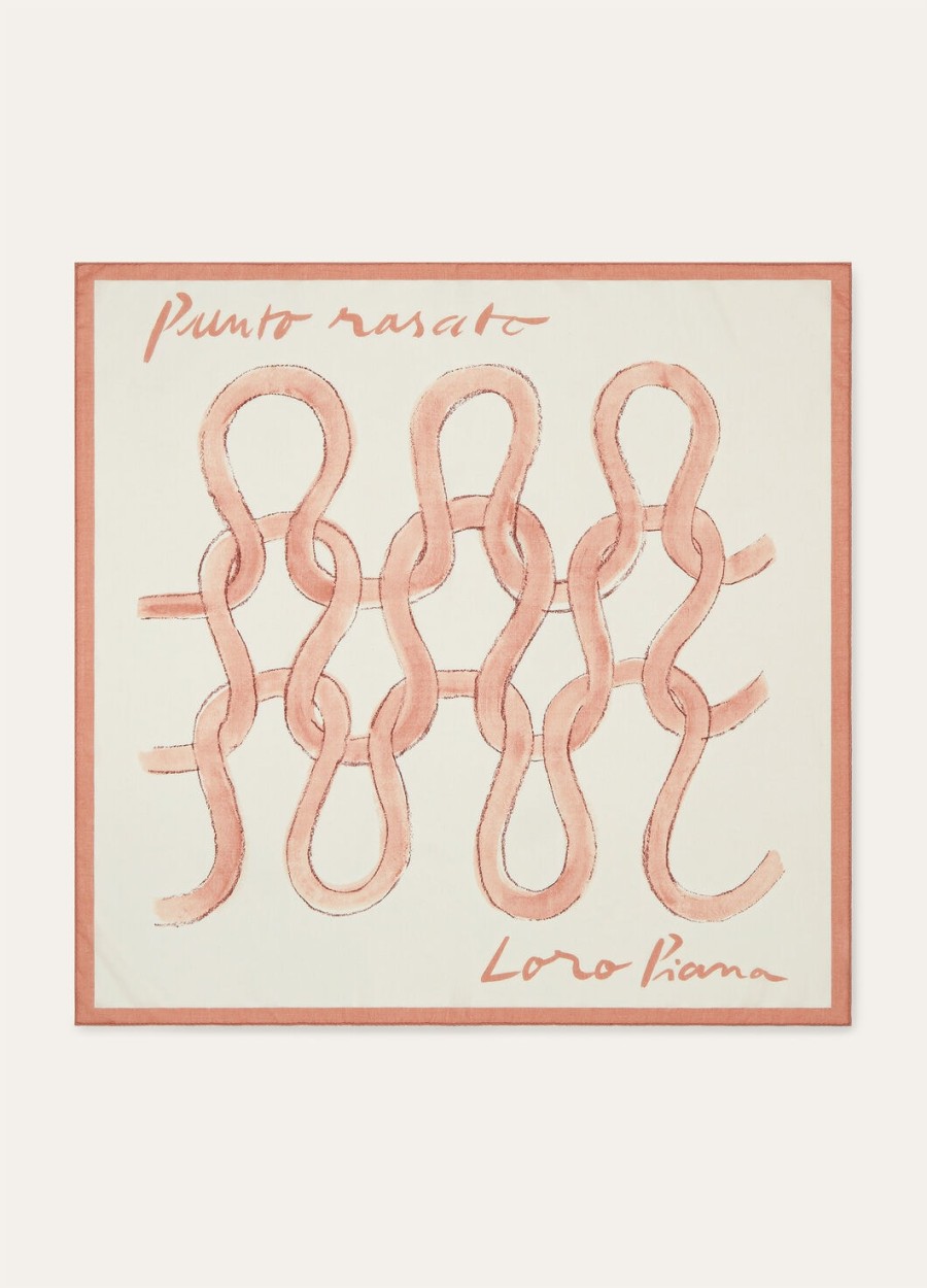 punto rasato foulard zijde kasjmier papyrusroze cameo