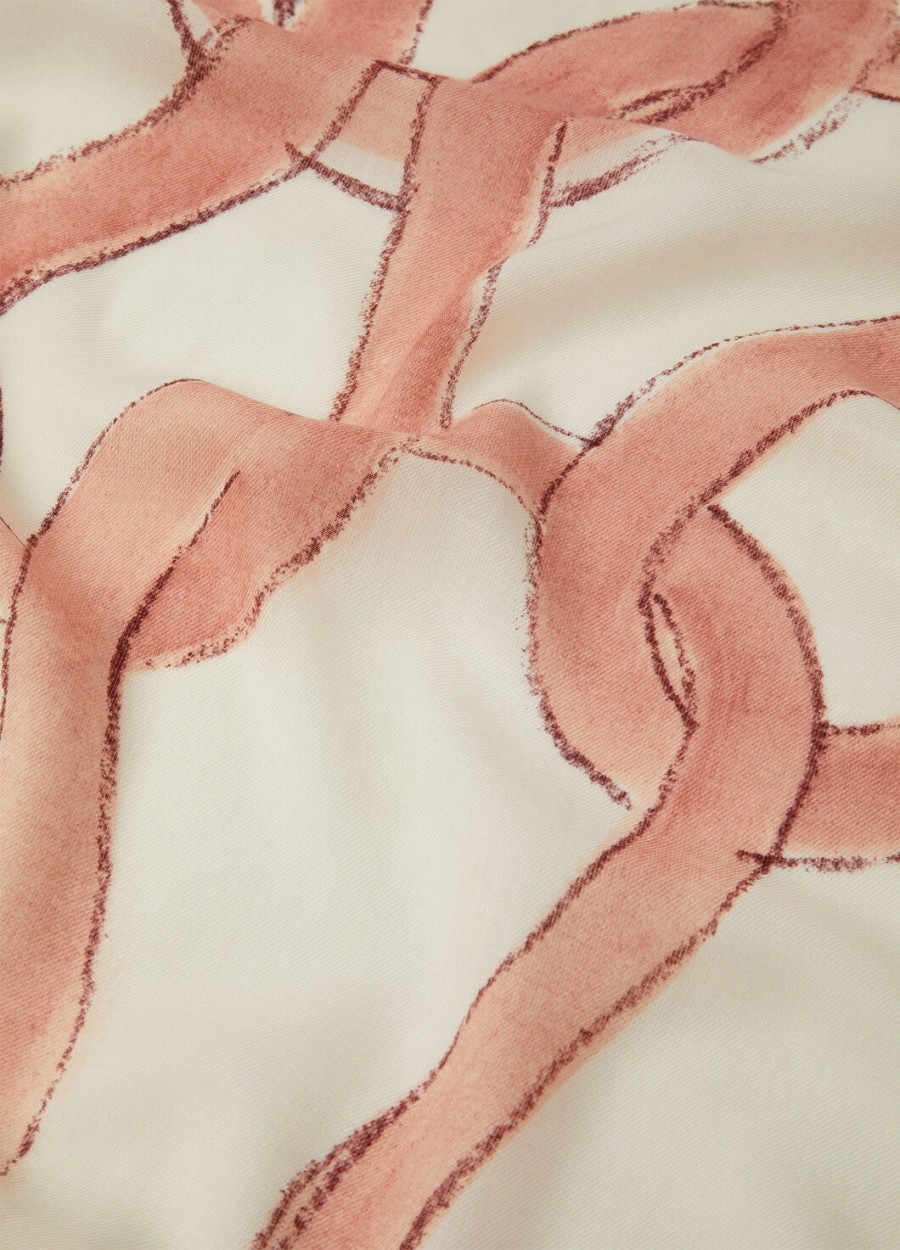 punto rasato foulard zijde kasjmier papyrusroze cameo