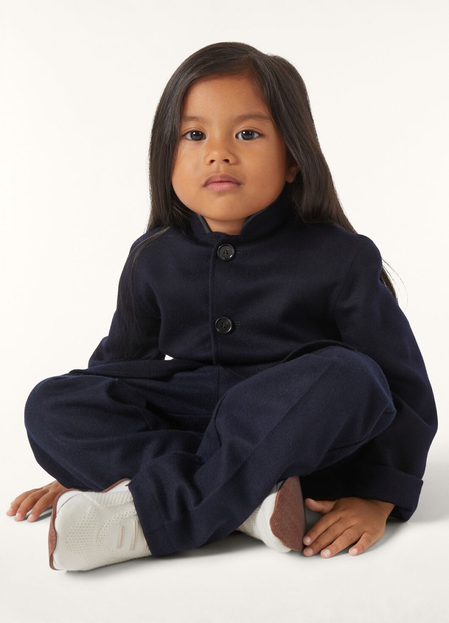 spagna-jas voor kinderen kasjmier marineblauw