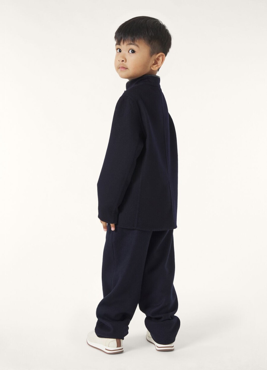 spagna-jas voor kinderen kasjmier marineblauw