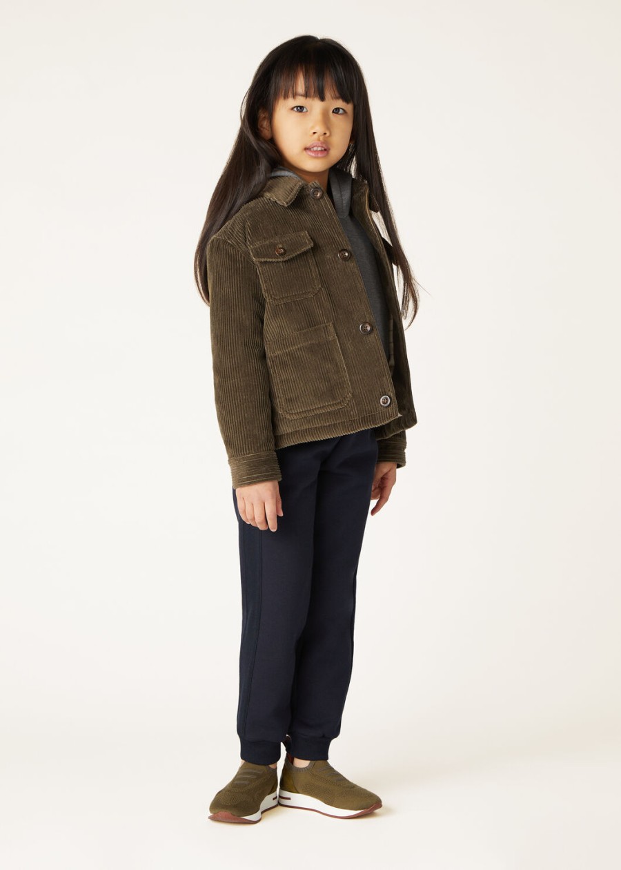 baraggia kinderbroek van katoen en kasjmier marineblauw