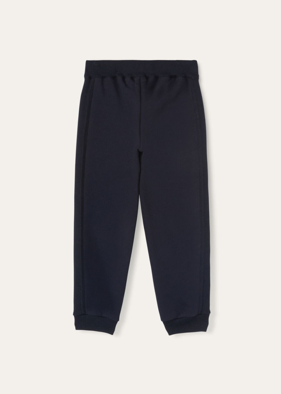 baraggia kinderbroek van katoen en kasjmier marineblauw
