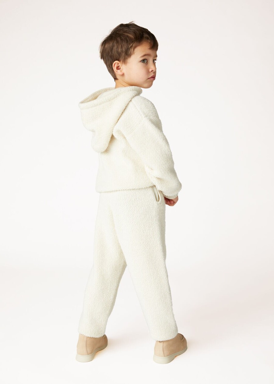 curly cloud nougat cashmere kids hoodie