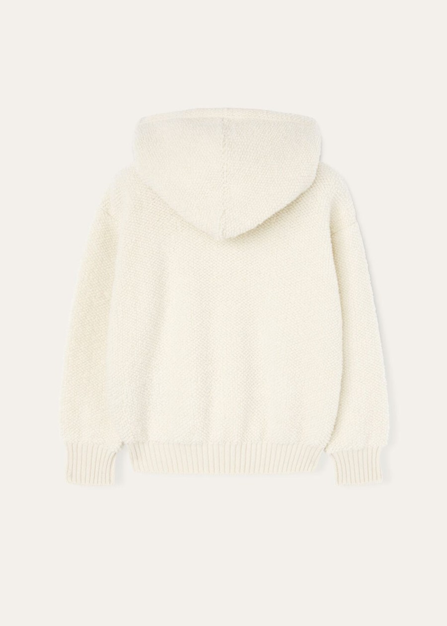 curly cloud nougat cashmere kids hoodie