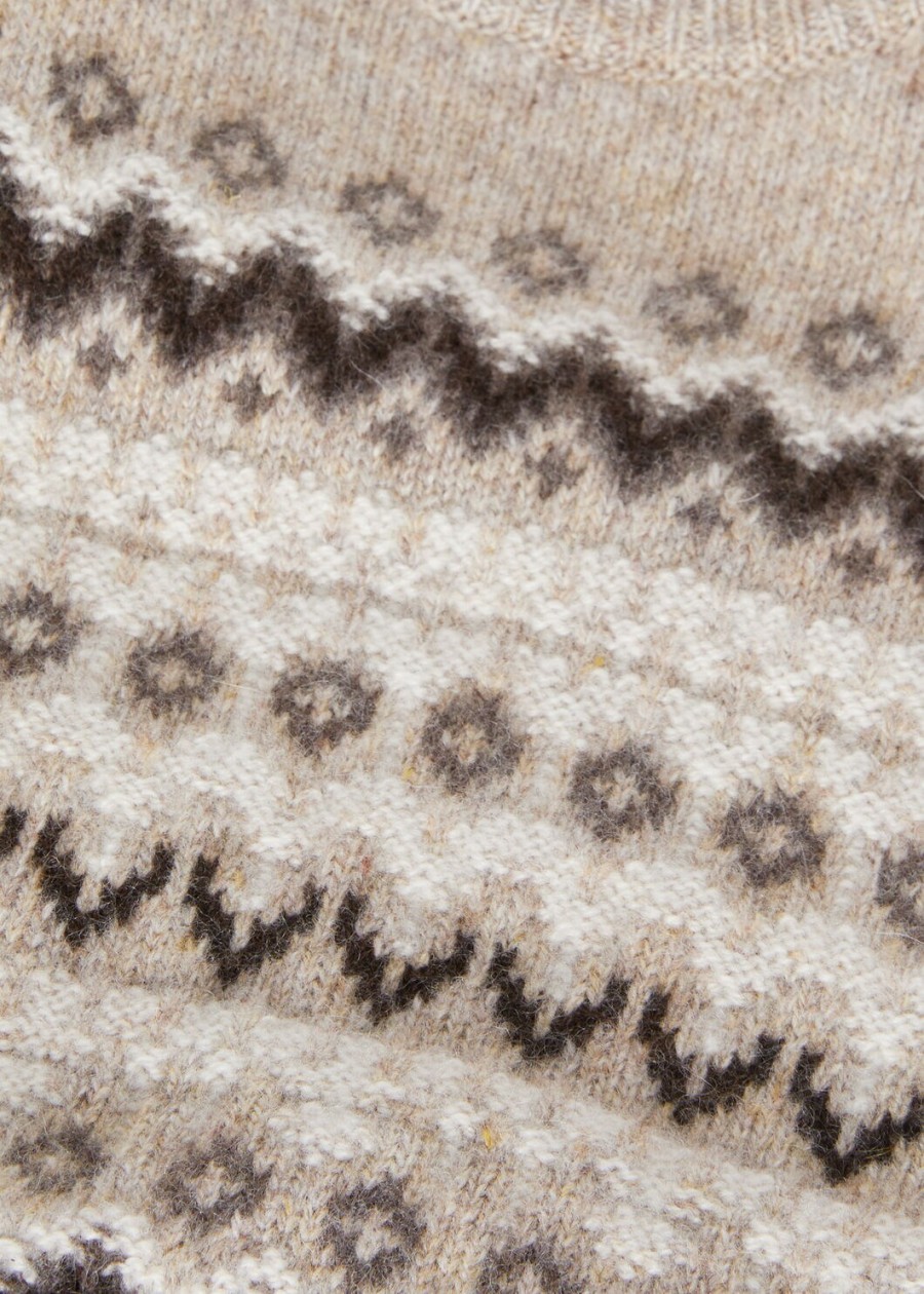 kinder alpe pile crewneck kasjmier beigeshadow melange