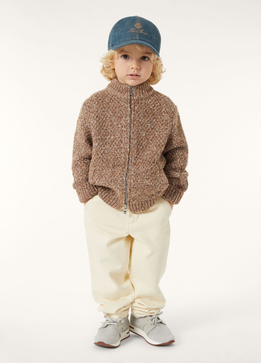 morley katoenen kinderbroek met arctische wolf-print