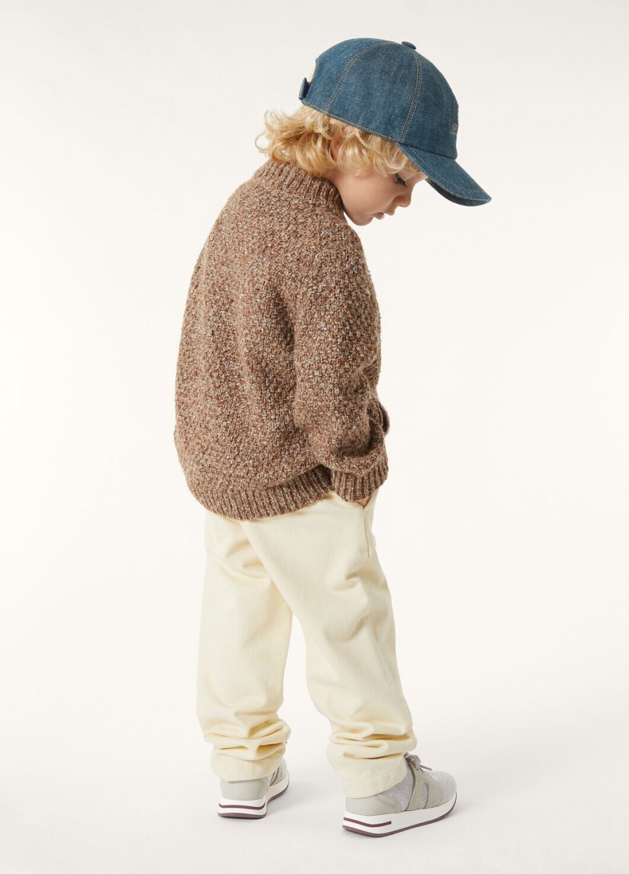 morley katoenen kinderbroek met arctische wolf-print