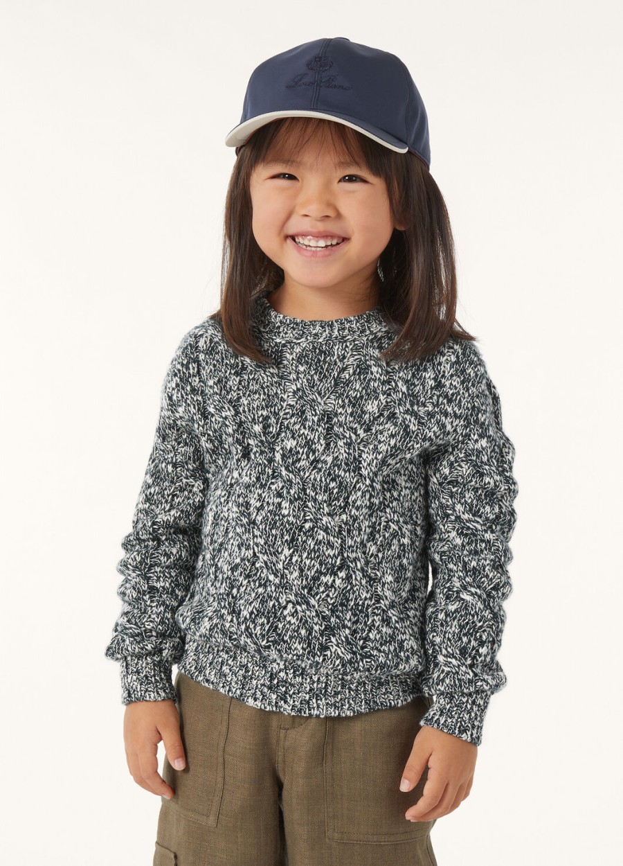 kinder cable dream crewneck katoen kasjmier zeker