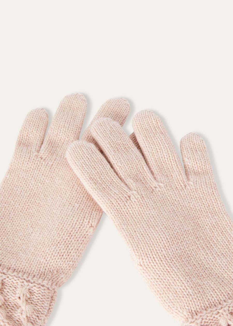 vallé baby kasjmier handschoenen blushing beige melange