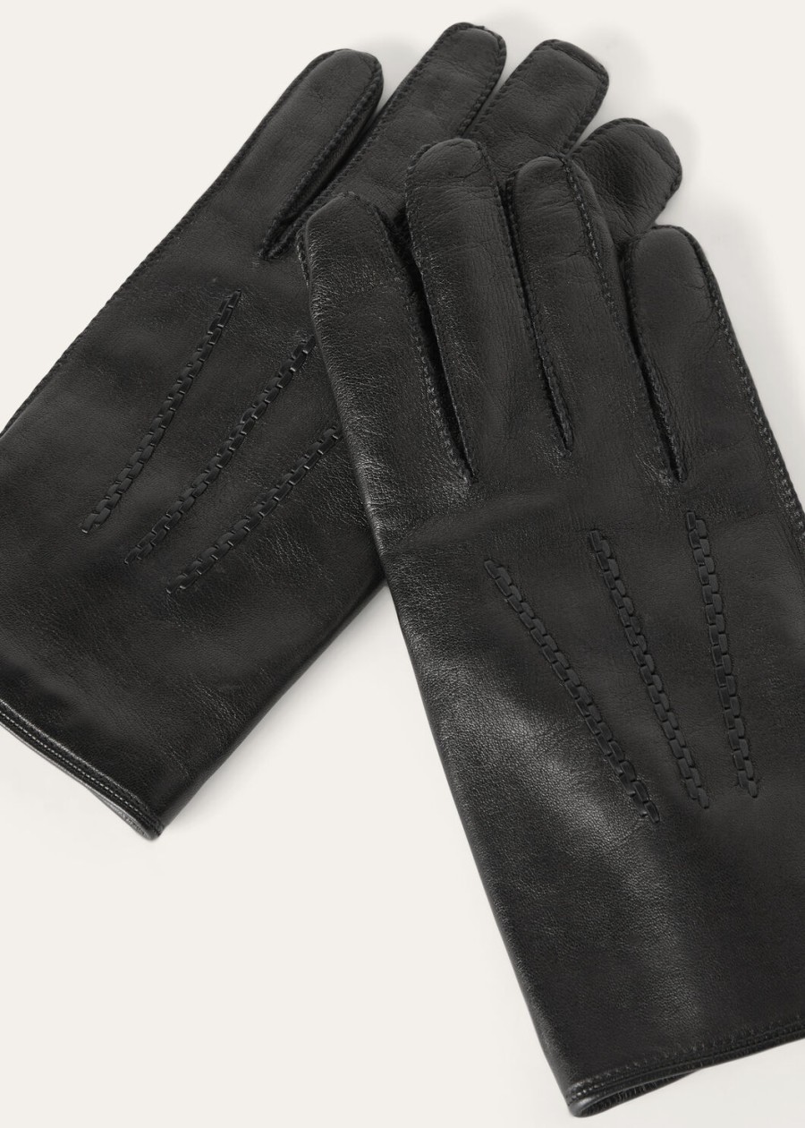 johcen zwarte lamsleren handschoenen