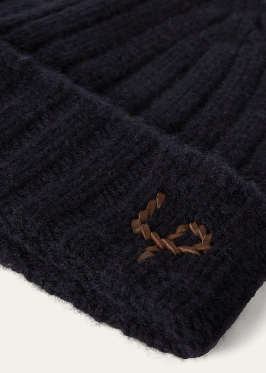 lp beanie kasjmier marineblauw