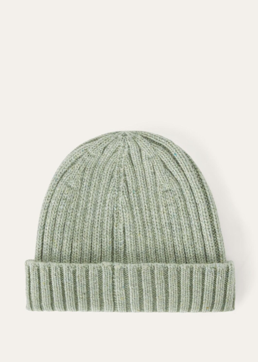 loro beanie cashmere light goat trellis melange