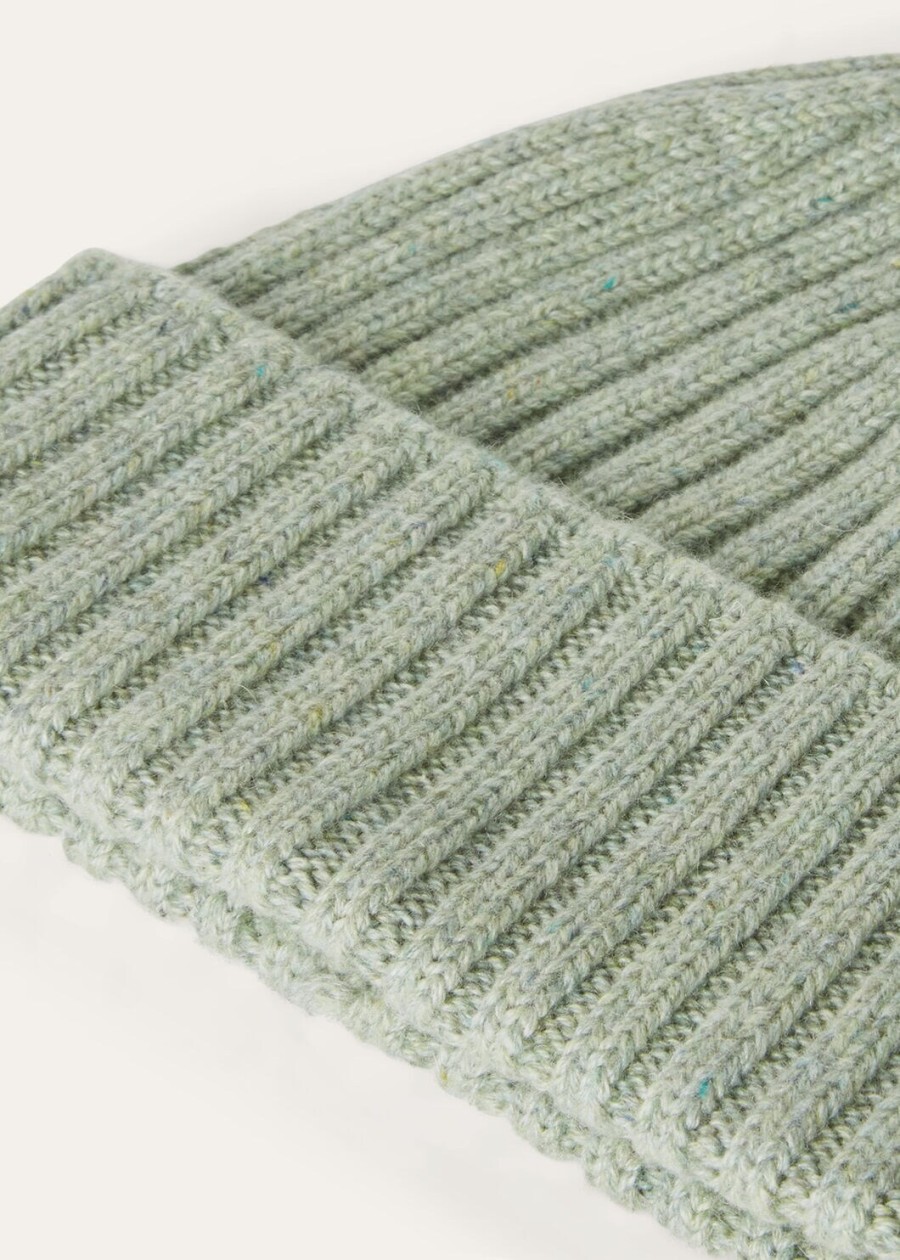 loro beanie cashmere light goat trellis melange