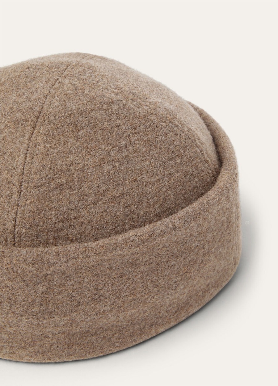 jocey scheerwol muts in de kleur cobblestone taupe
