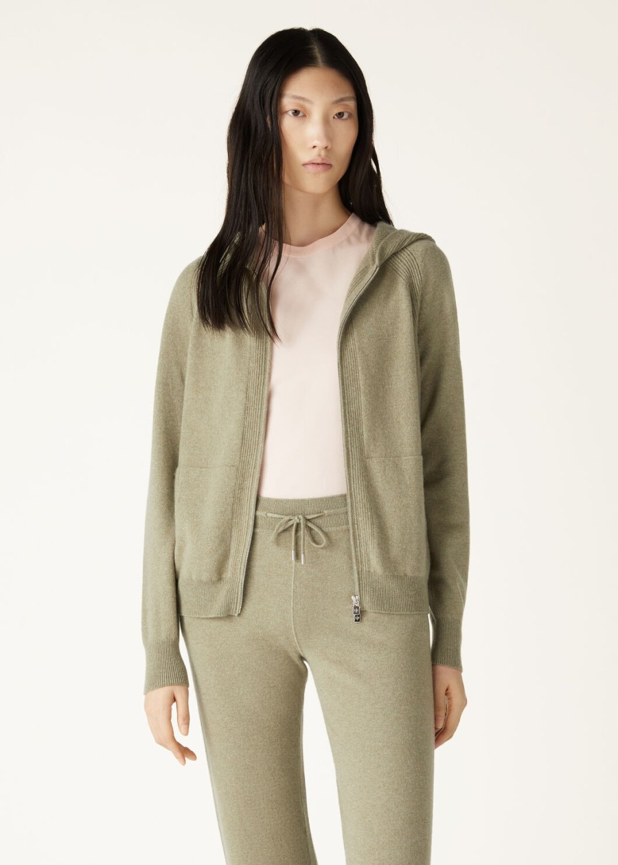 merano bomber baby cashmere korianderzaad melange