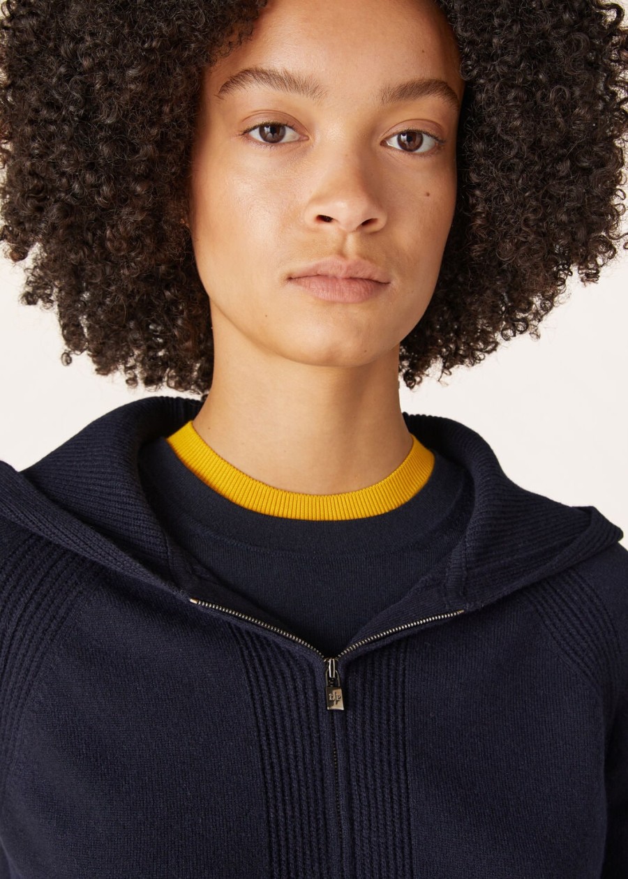 merano bomber baby cashmere marineblauw