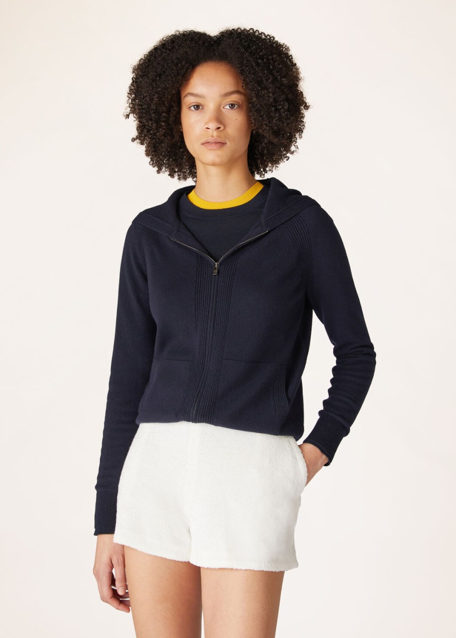 merano bomber baby cashmere marineblauw