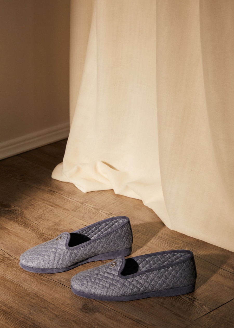 klassieke kasjmier slippers lichtblauw suikerpapier mel