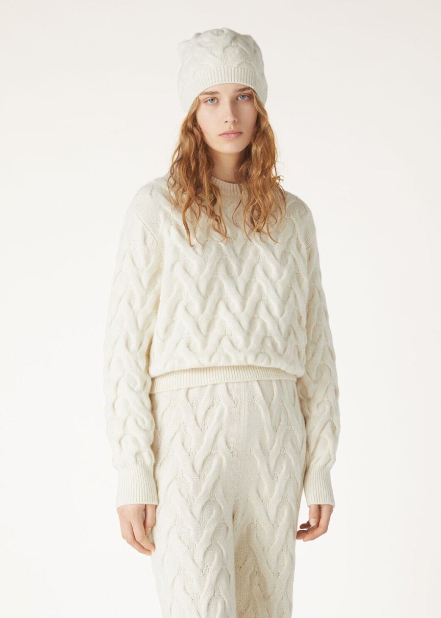 coconing crewneck baby cashmere white snow
