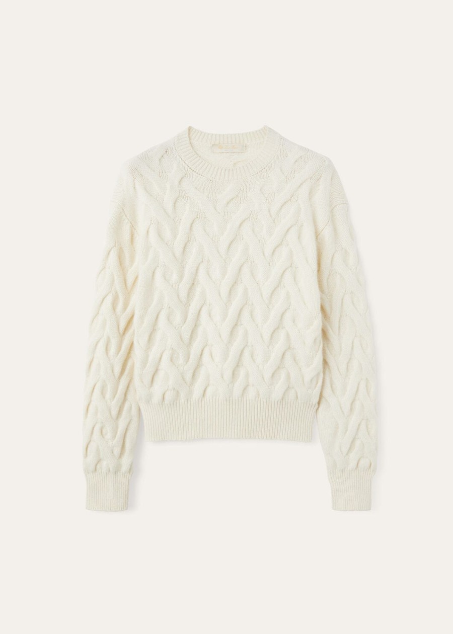 coconing crewneck baby cashmere white snow
