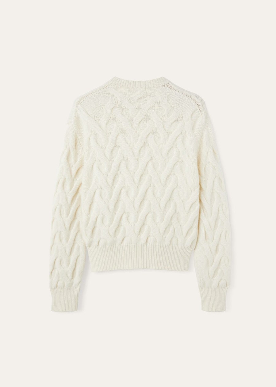 coconing crewneck baby cashmere white snow