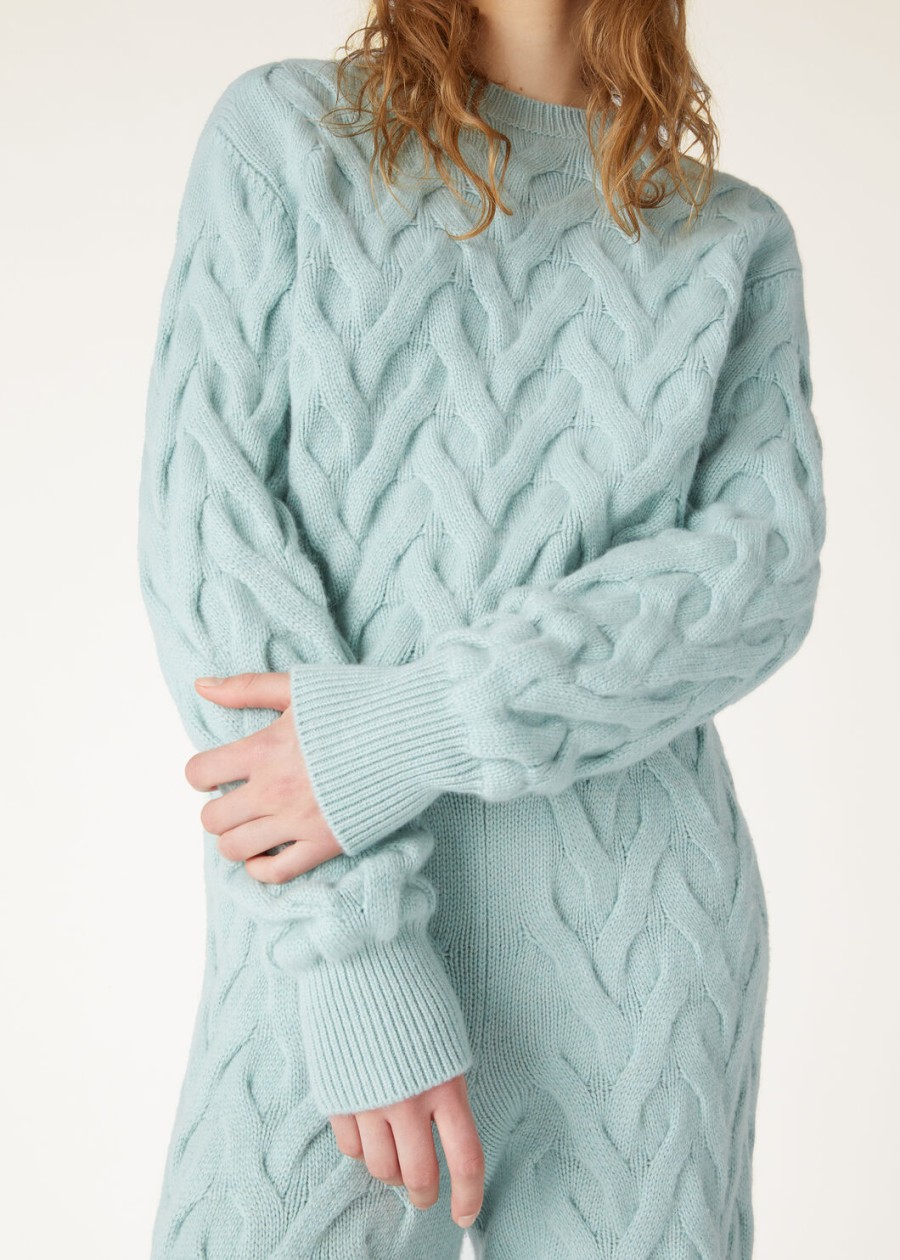 coconing crewneck baby cashmere langhe green melange
