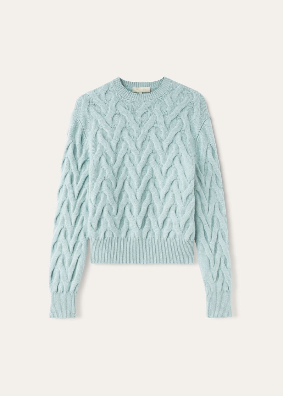 coconing crewneck baby cashmere langhe green melange