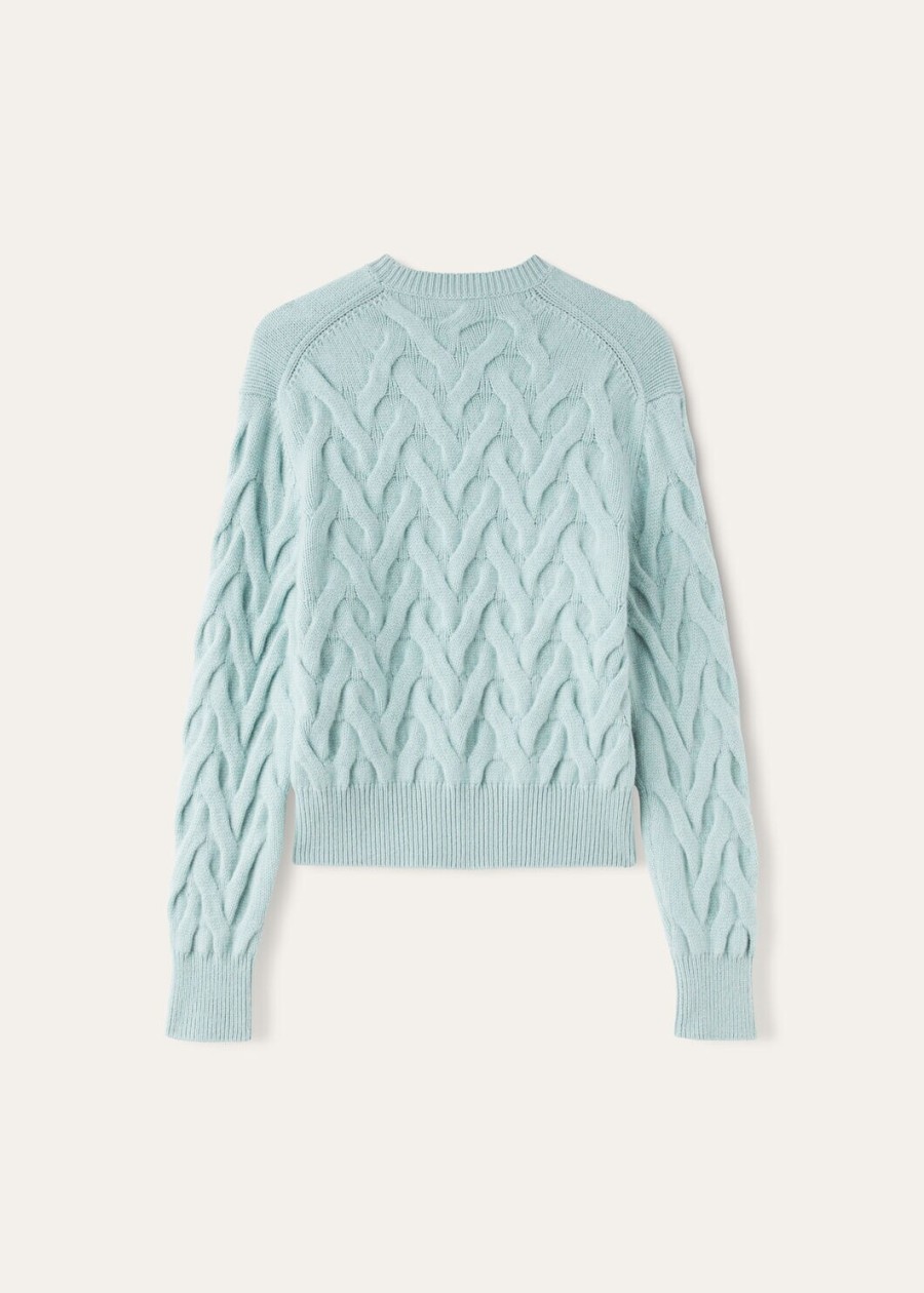 coconing crewneck baby cashmere langhe green melange