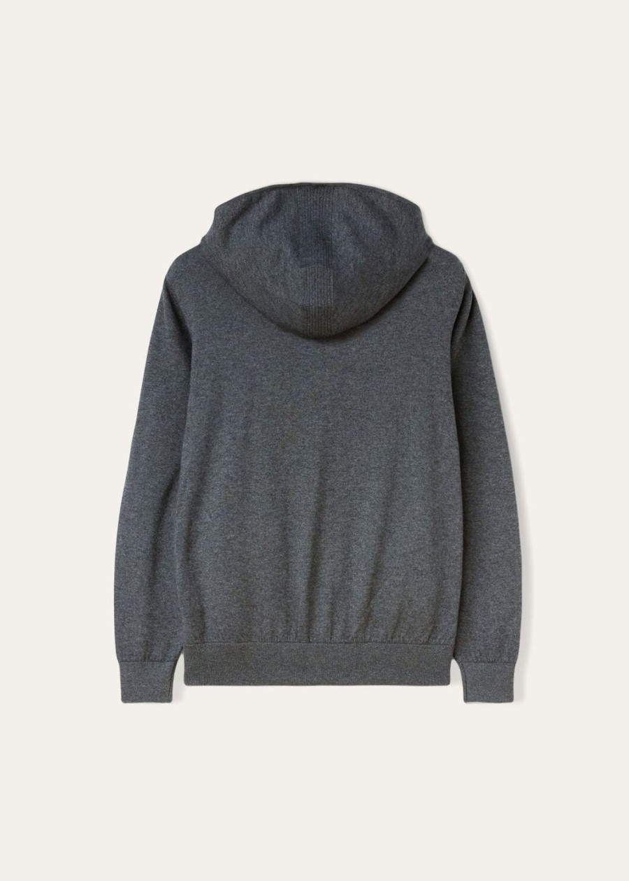 hood leisure bomber katoen kasjmier grijs melange