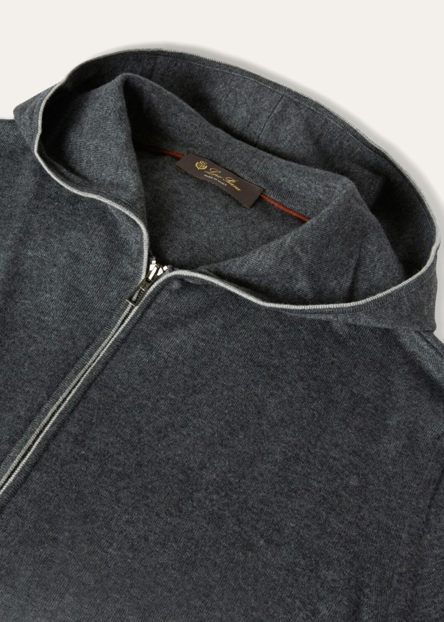 hood leisure bomber katoen kasjmier grijs melange