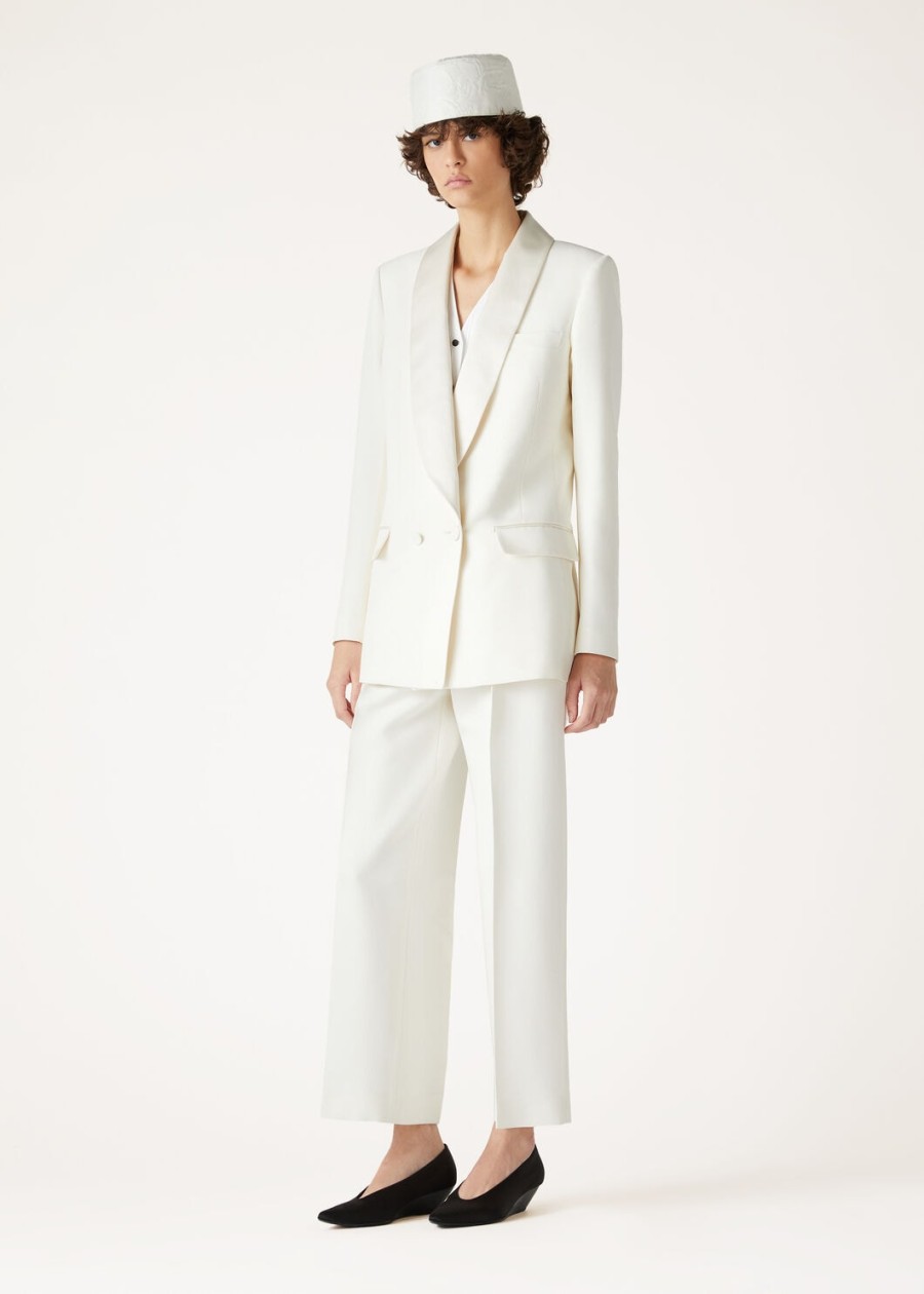 doreen silk virgin wool nougat jacket
