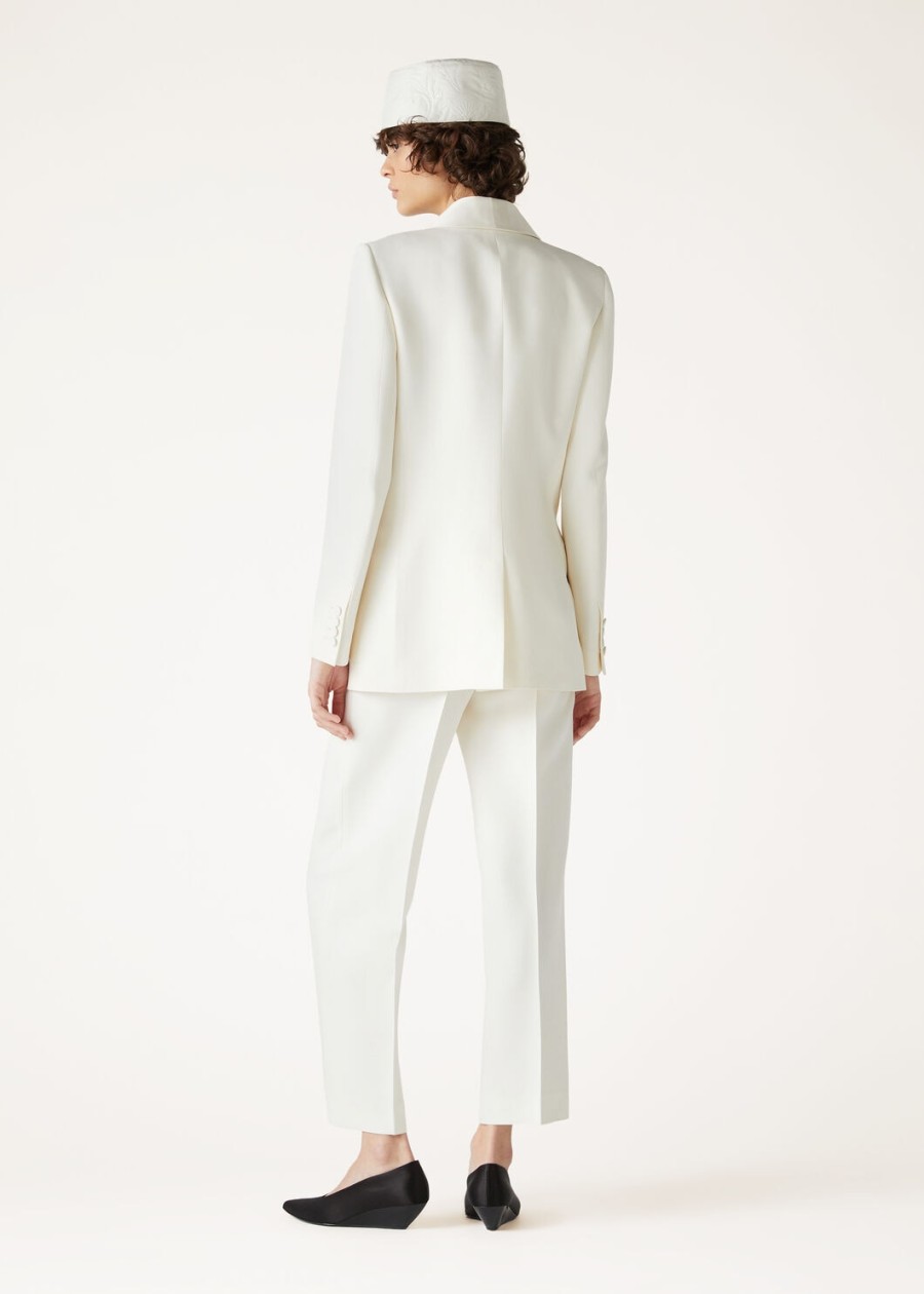 doreen silk virgin wool nougat jacket