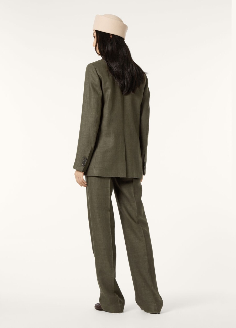 genny blazer in scheerwol dennenzwart