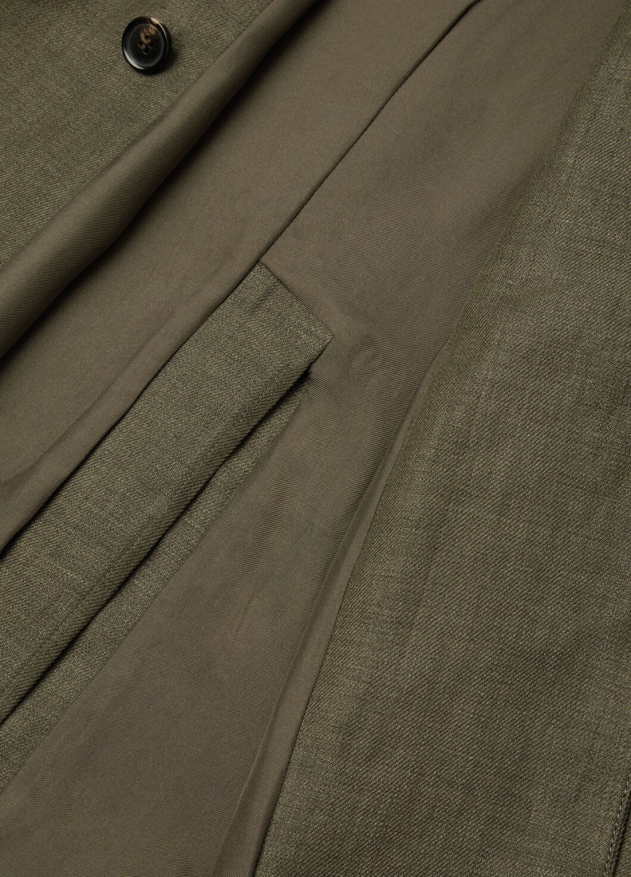 genny blazer in scheerwol dennenzwart