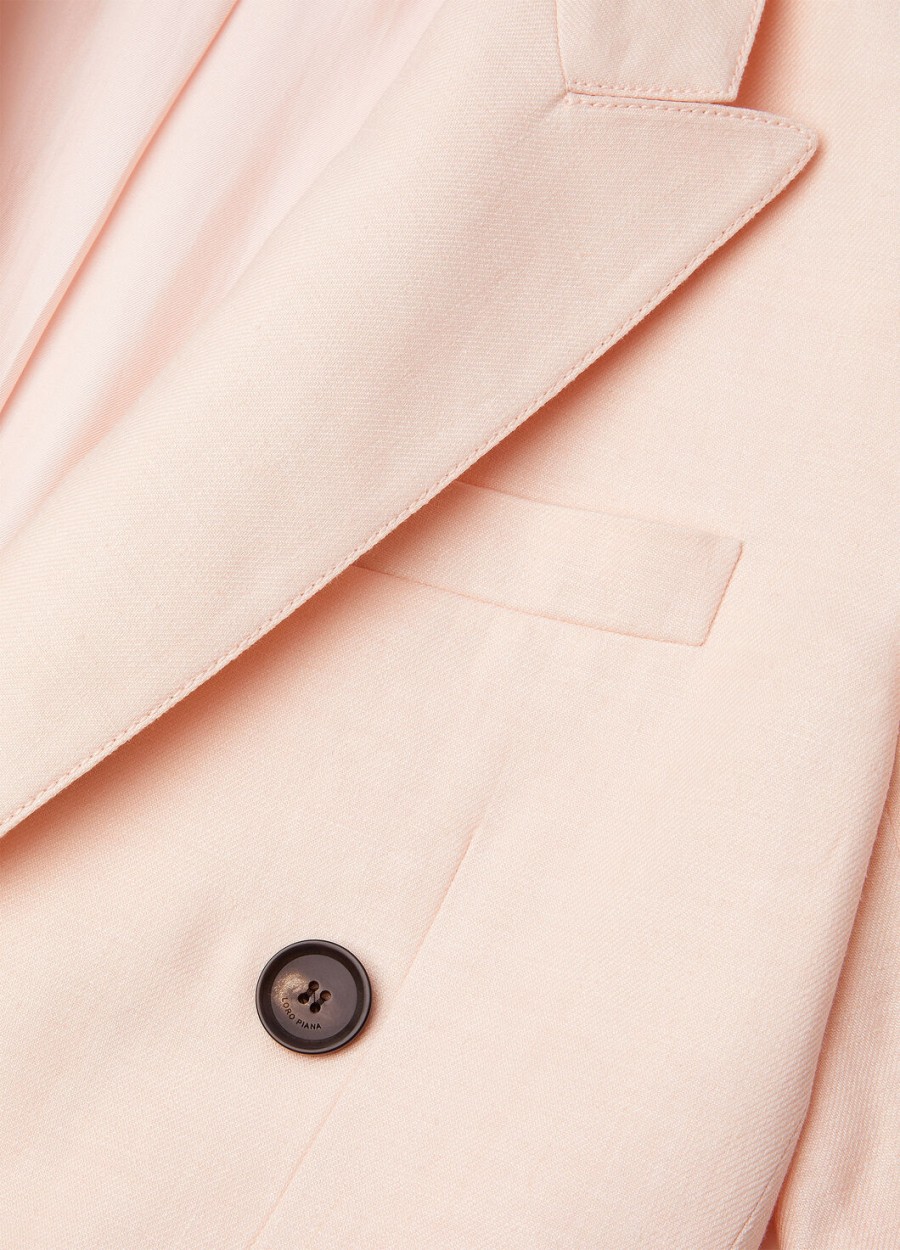 genny blazer van zachte roze scheerwol